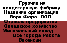 Грузчик на кондитерскую фабрику › Название организации ­ Ворк Форс, ООО › Отрасль предприятия ­ Складское хозяйство › Минимальный оклад ­ 28 800 - Все города Работа » Вакансии   . Мурманская обл.,Оленегорск г.